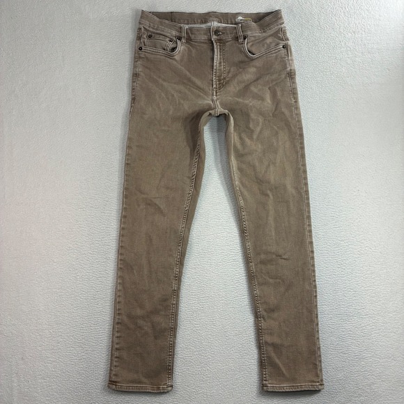 Faherty Brand Other - Faherty Jeans Men 32x32 Brown Slim Straight Stretch Faded Casual 5 Pocket Denim